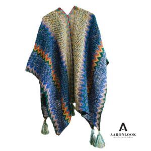 2023 vintage style outwear knitted poncho